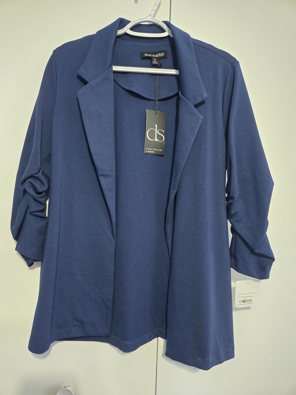Chesca Dear Scarlett Navy Open-Front Blazer